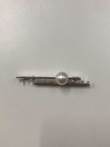 K18WG パール ブローチ 12.8g