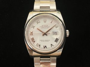 ロレックス デイトジャスト 116200 ホワイト文字盤 ローマンインデックス